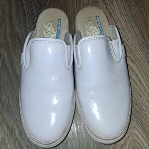 Vans Womens Faux Patent Leather Slip ons size 8
